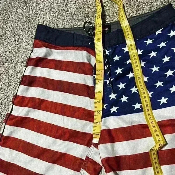 Rip Curl Patriotic Red White Blue Stars Stripes USA Flag Board Shorts Mens 29 - Picture 6 of 12